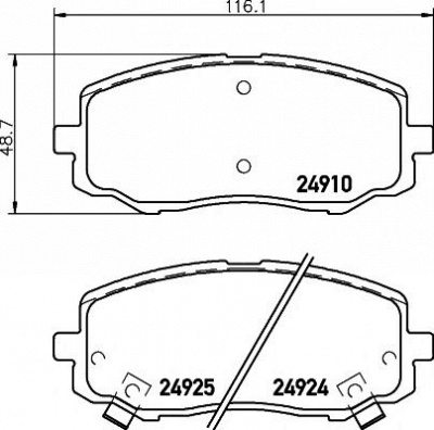 HELLA PAGID 8db355014901 -  Комплект тормозных колодок, дисковый тормоз